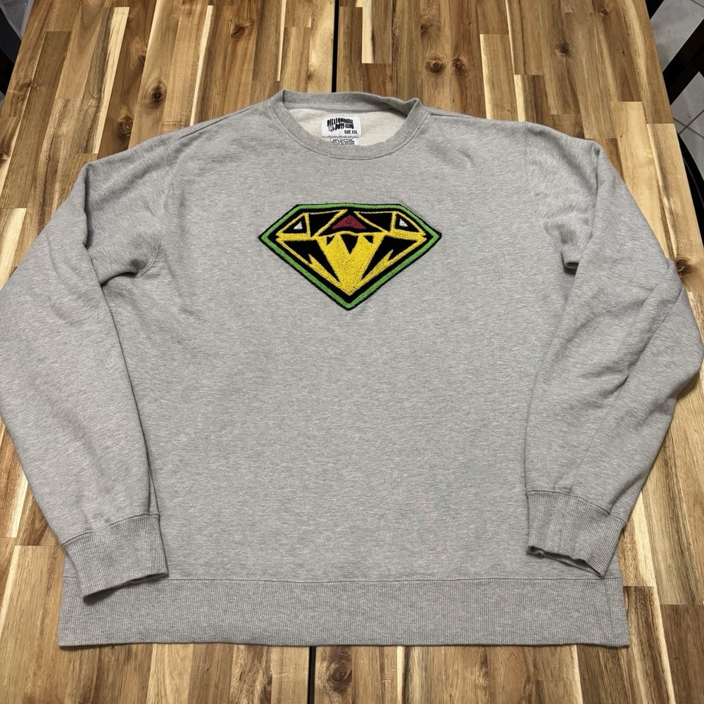Billionaire Boys‎ Club Sweatshirt Mens 2XL Gray Diamond Logo Crewneck Fleece